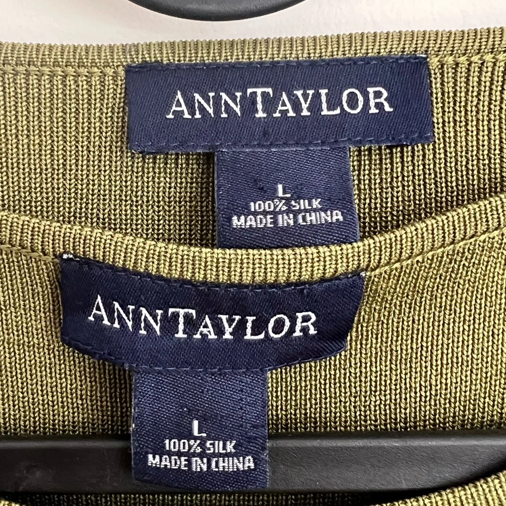 Ann Taylor Olive Knit Button-Up Cardigan - Picture 6 of 6